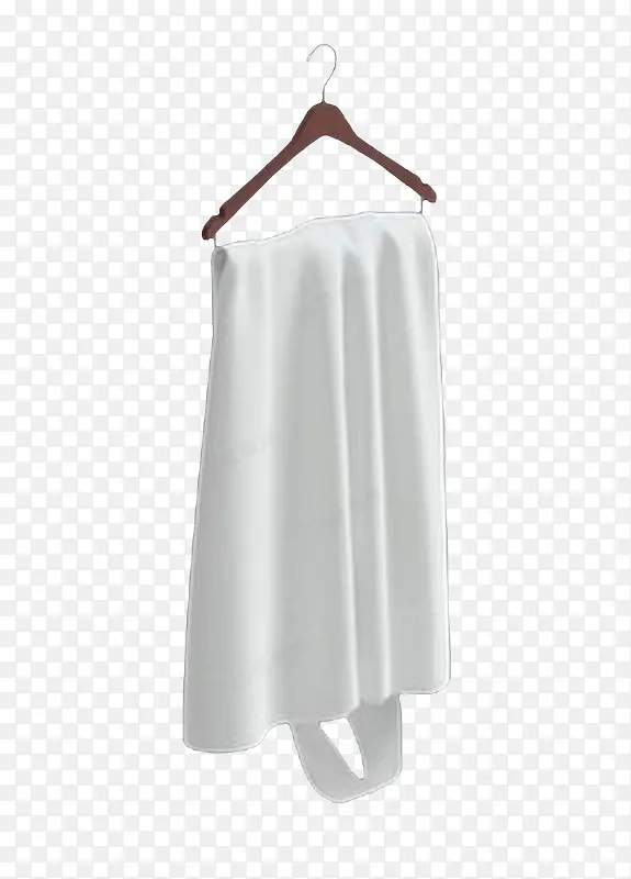 一条挂着的白色裙子