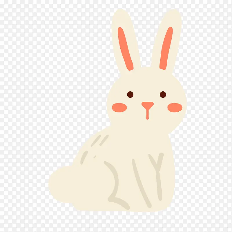 可爱的白色小兔子设计