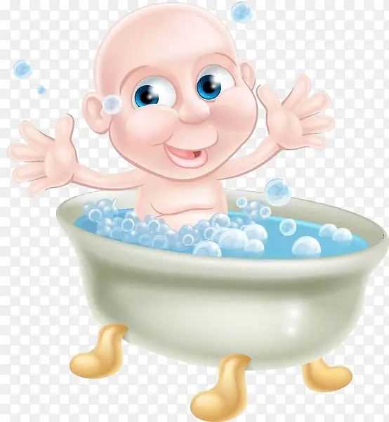 浴盆里的宝宝