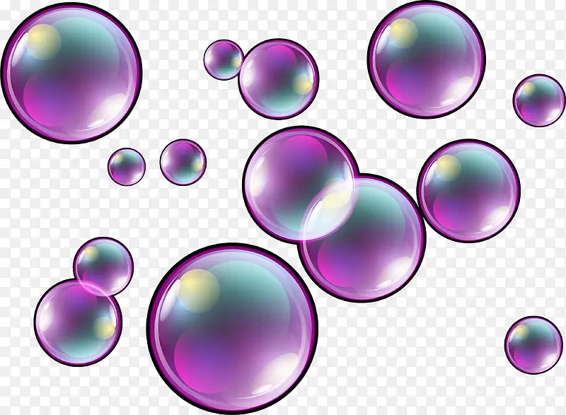 紫色梦幻气泡