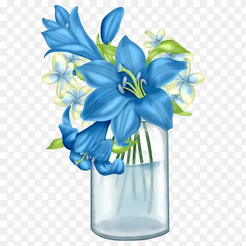 蓝色百合花
