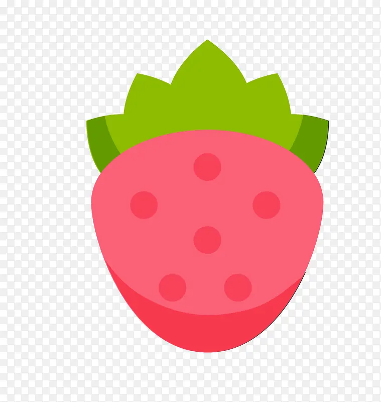 矢量卡通简洁扁平化粉色草莓