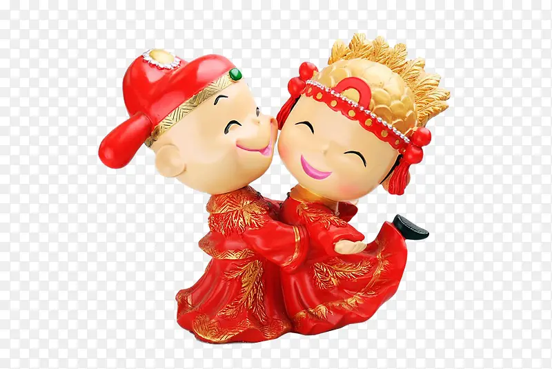 中国传统新郎新娘陶瓷