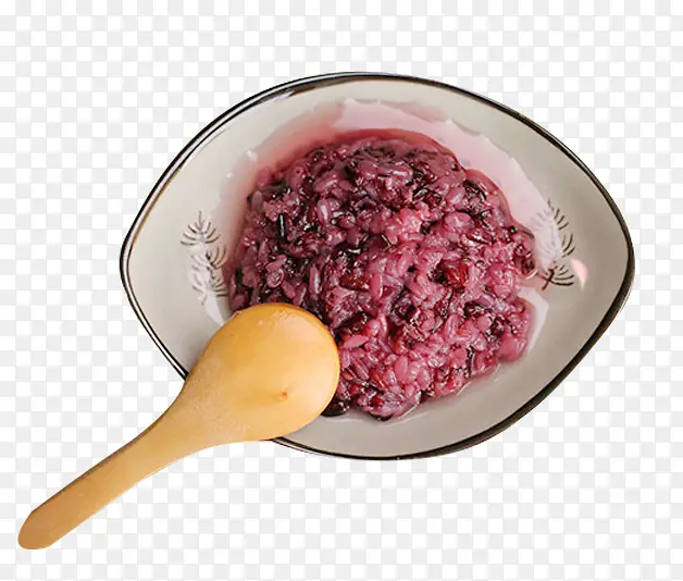 盘子里的紫米醪糟