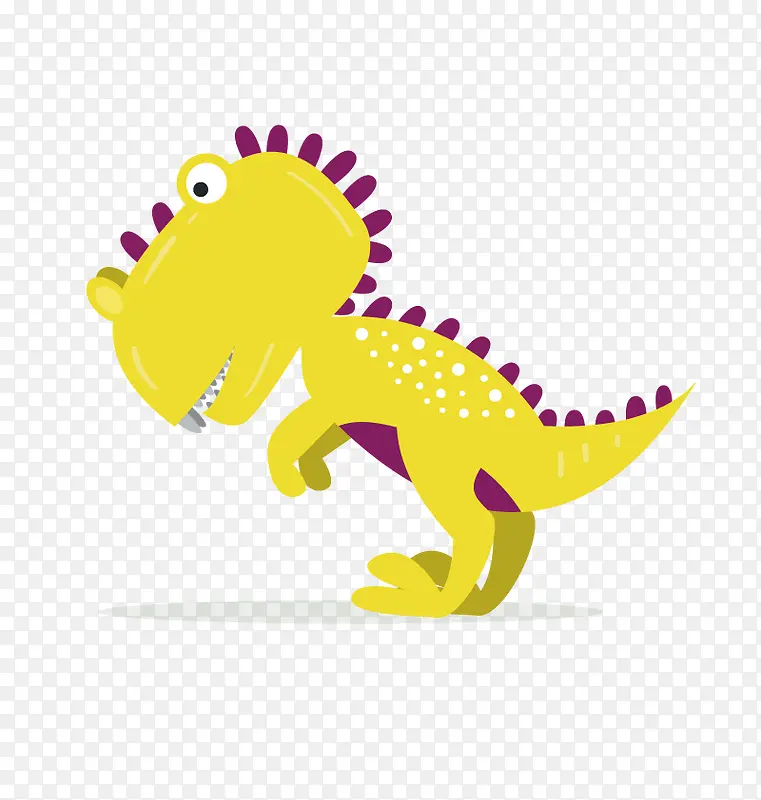 矢量黄色恐龙