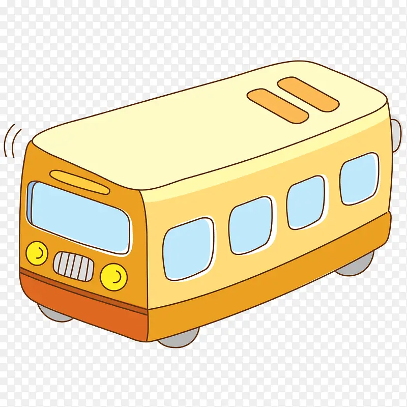 一辆黄色的小火车
