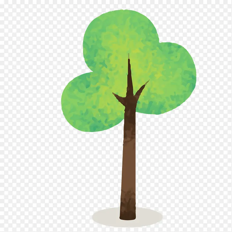 卡通手绘绿色的树