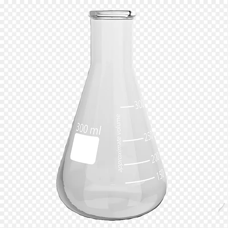 图标灰色透明玻璃实验杯