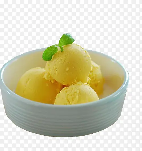 黄色冰淇淋球PNG