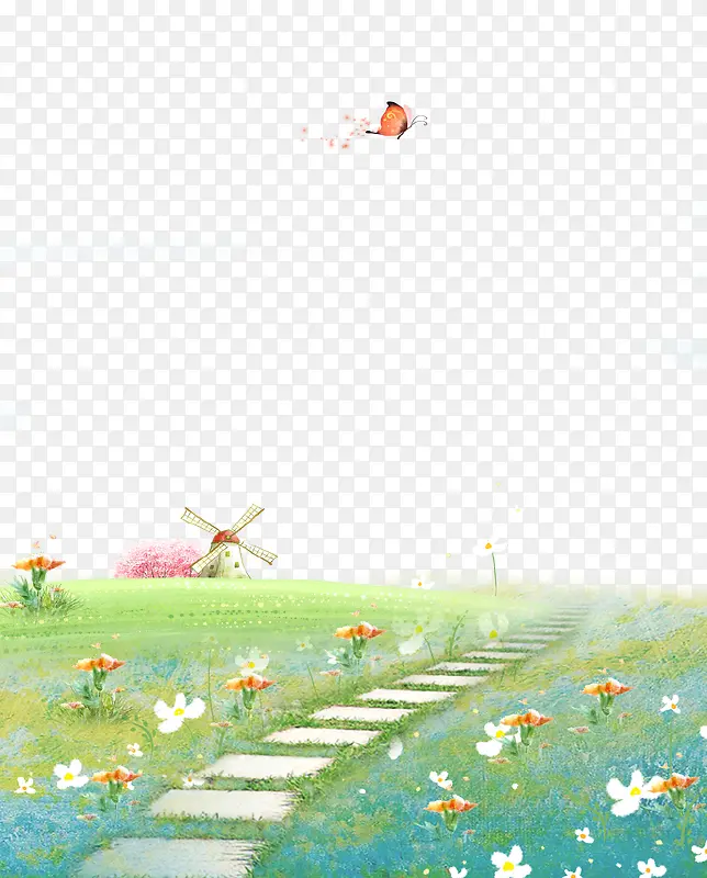卡通手绘清新春季海报插画PNG图片素材下载_图片编号7830388-PNG素材网