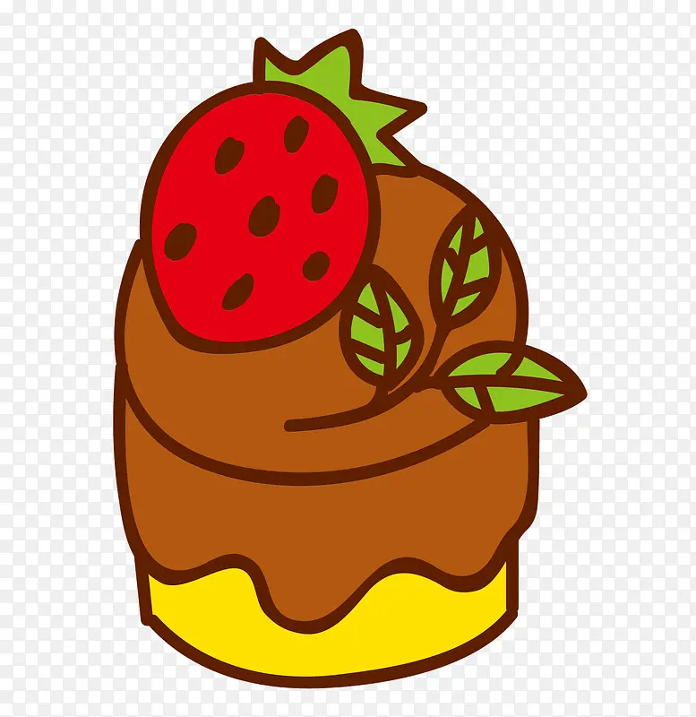 巧克力手绘蛋糕草莓手绘蛋糕甜品