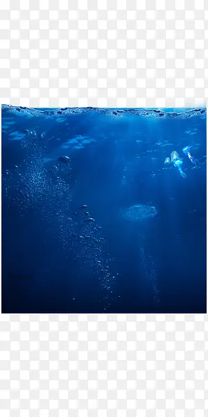 深蓝色海底世界