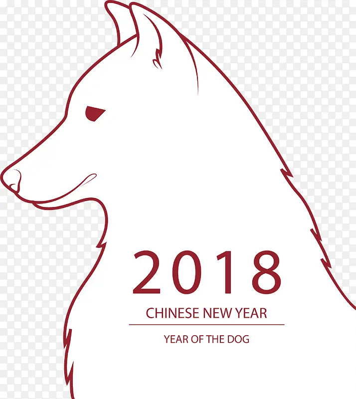 手绘2018卡通狗