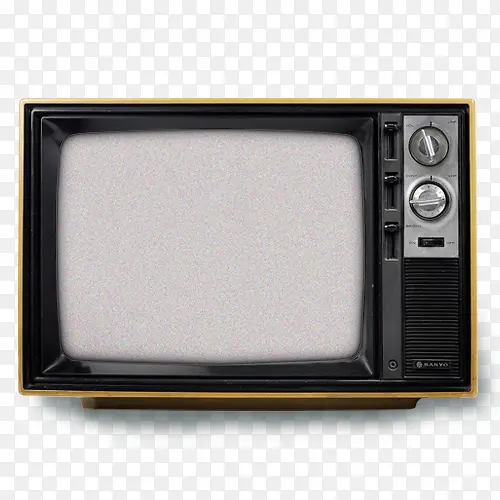 黑色老式电视机