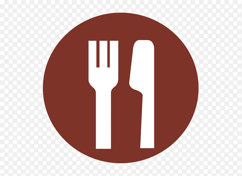 酒店餐厅标识指示牌刀叉餐具