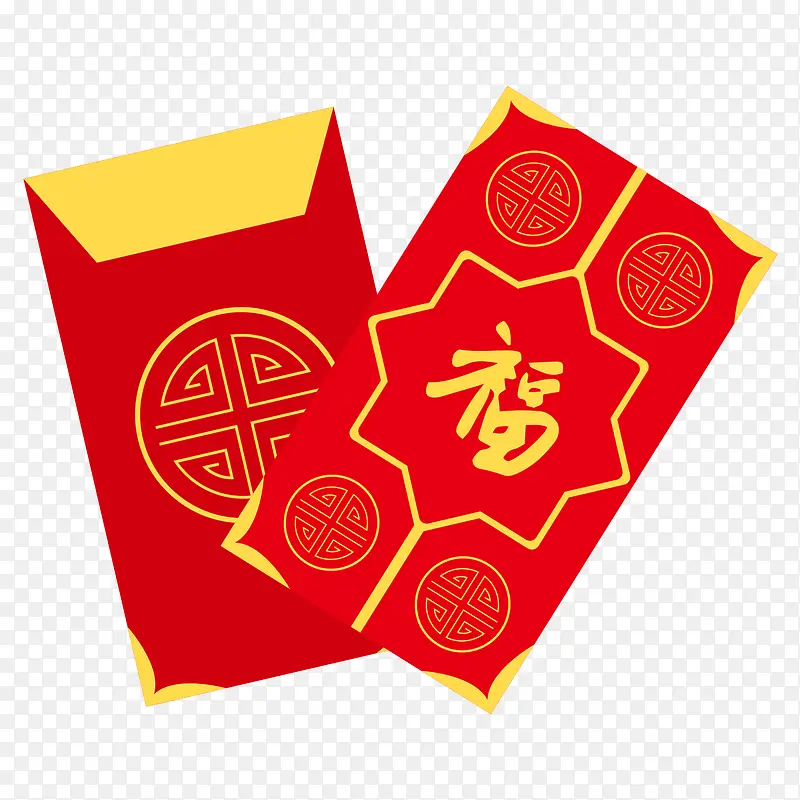 中国福字新年红包