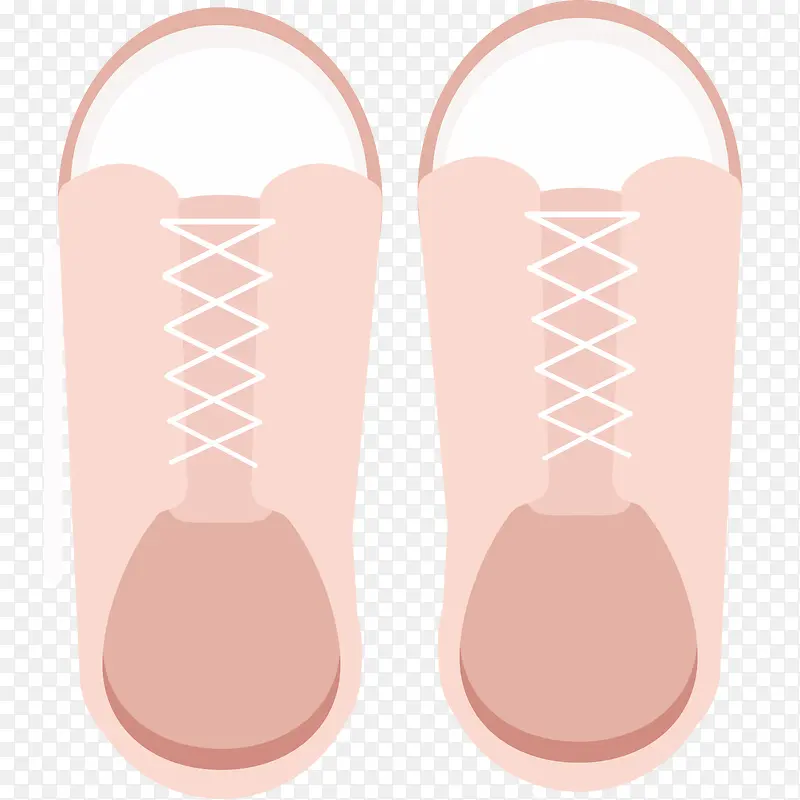 粉色圆弧鞋子卡通图标