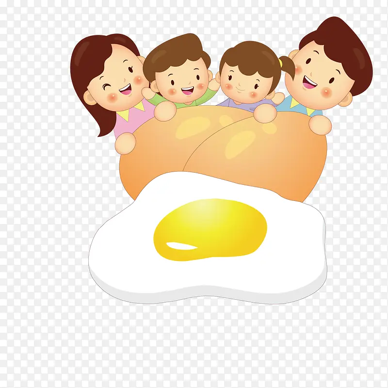 吃鸡蛋的一家人