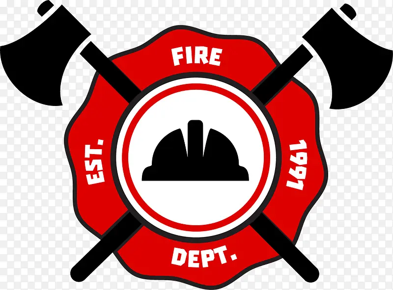红色消防队队徽