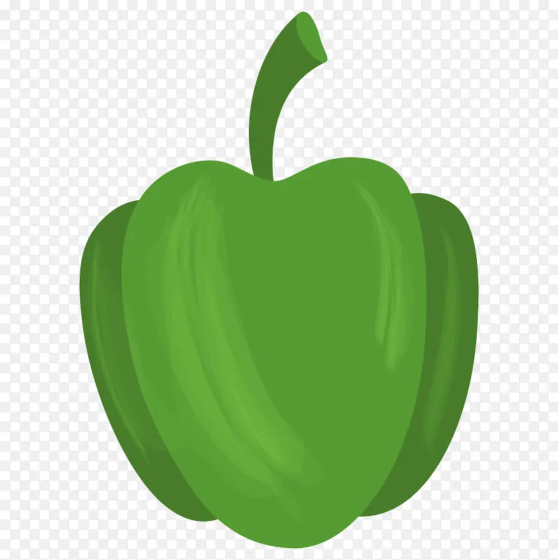 卡通手绘蔬菜装饰海报设计青椒