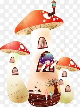 红色蘑菇屋