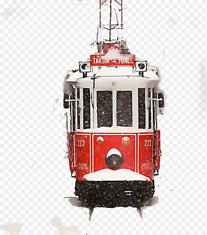 雪天电车
