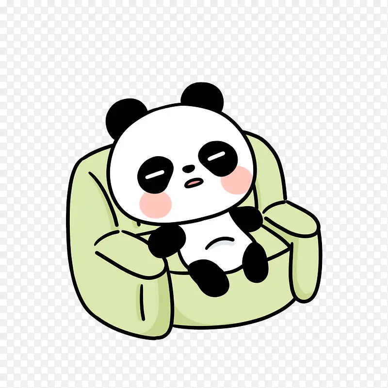 椅子上的熊猫