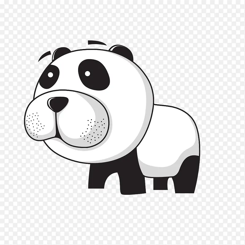 手绘熊猫动物