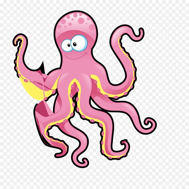 卡通手绘章鱼动物设计