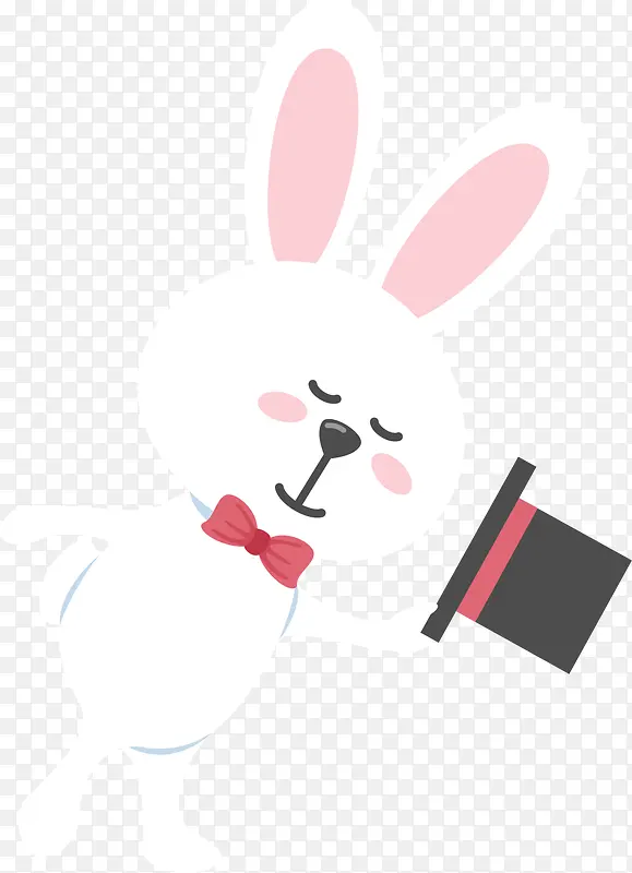 复活节害羞的兔子