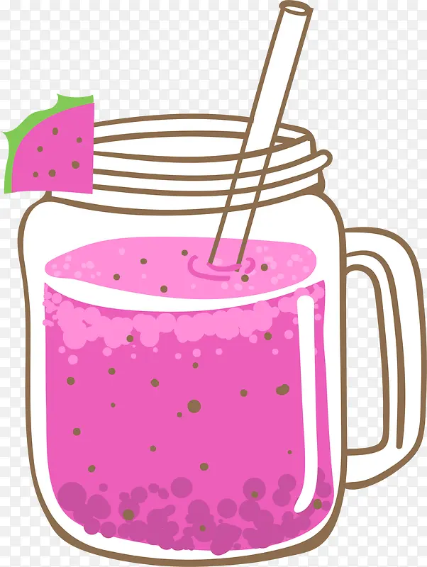 紫色水彩鲜榨果汁