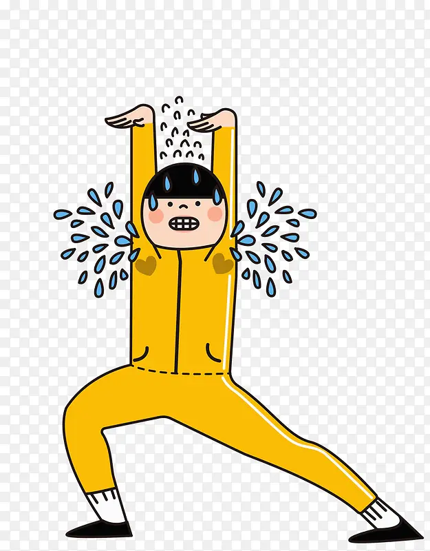 练功的小男孩免抠图