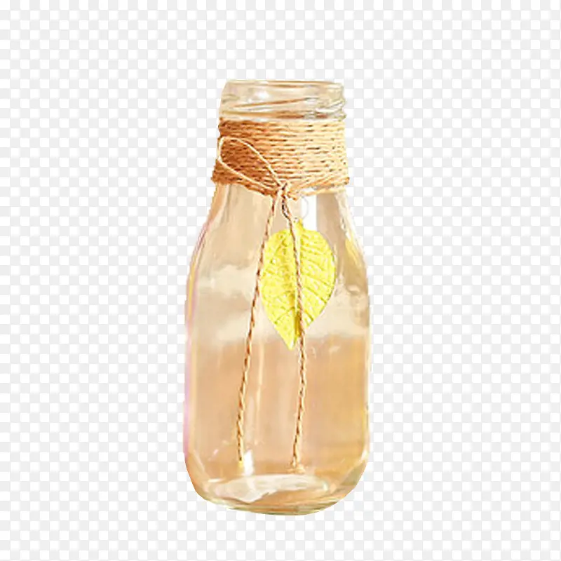 透明金色叶子软塞心愿瓶