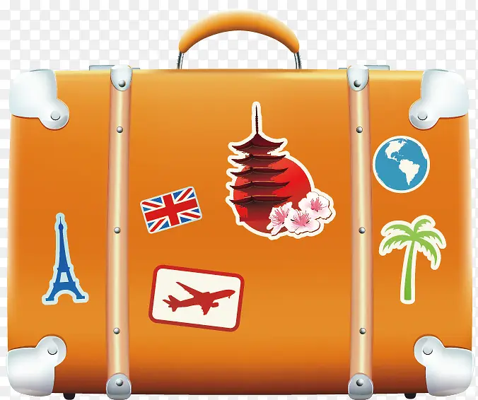 旅游元素行李箱