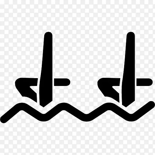 花样游泳运动员夫妇腿波浪图标