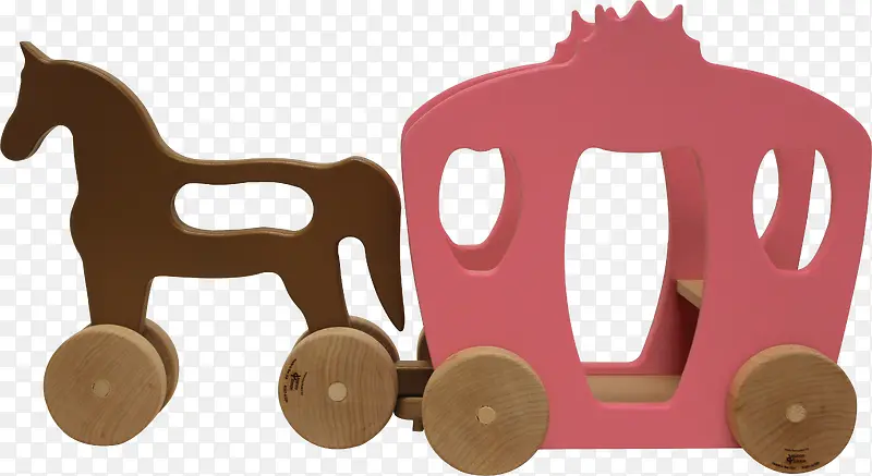 儿童玩具木制小马车