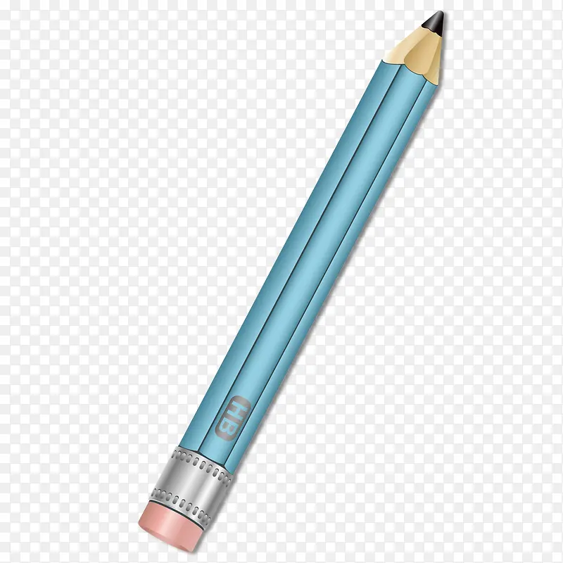 手绘卡通蓝色铅笔