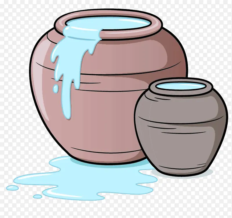 手绘蓄水陶罐水缸