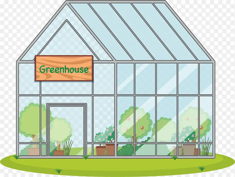 绿化环境卡通花房