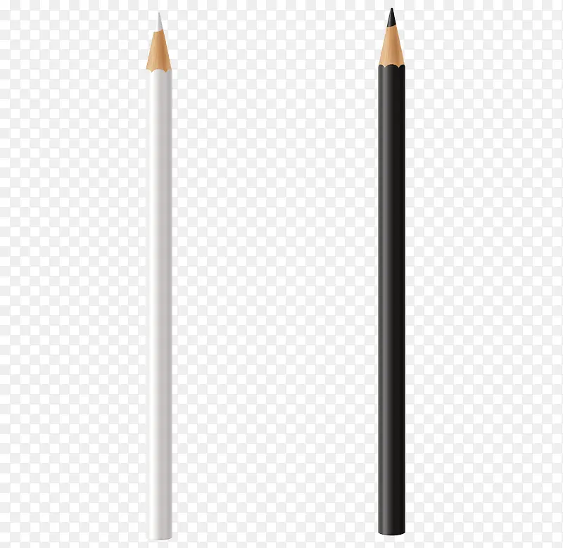 一只白色和黑色铅笔