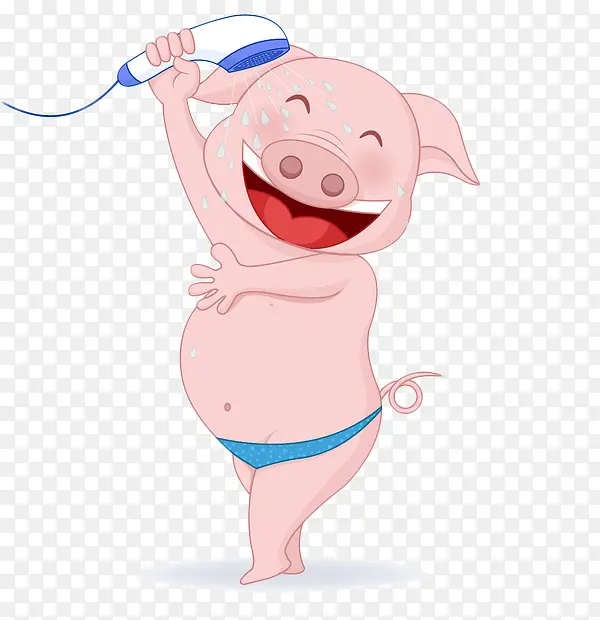 小猪猪洗澡图片