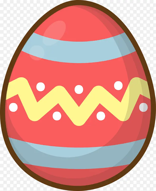 复活节卡通条纹彩蛋