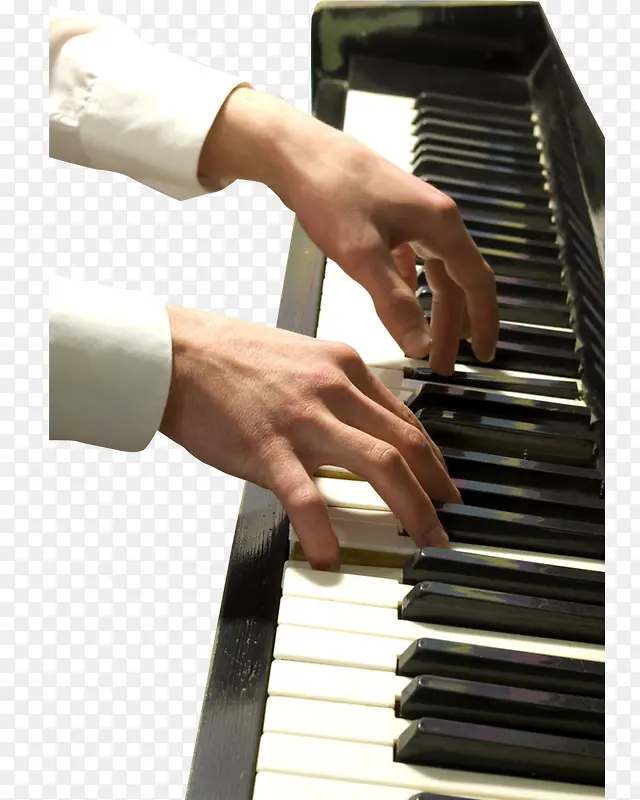 弹钢琴手势教学免抠图