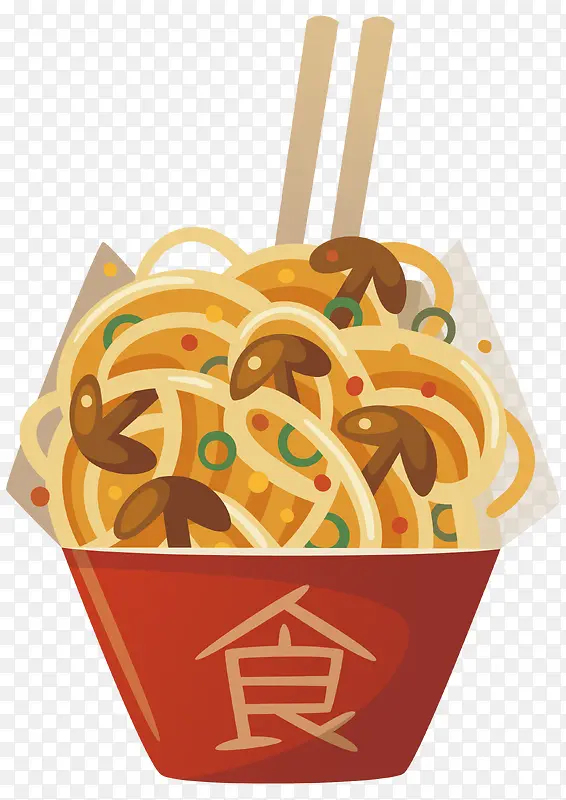 矢量卡通通心粉