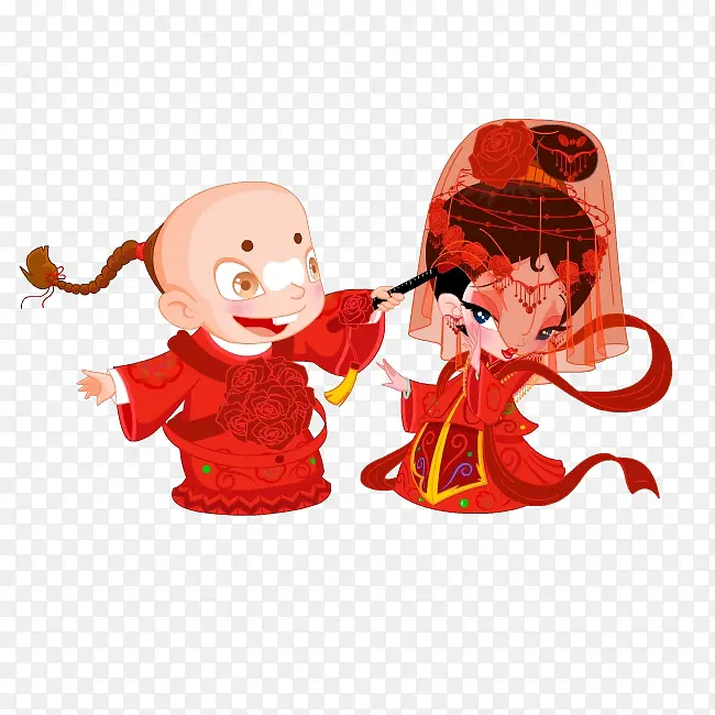 卡通古典中国风婚礼