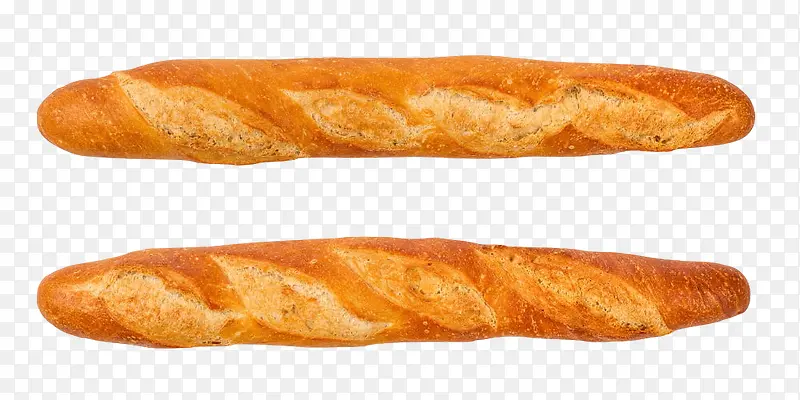 简洁两个烤面包法棍不同角度免扣