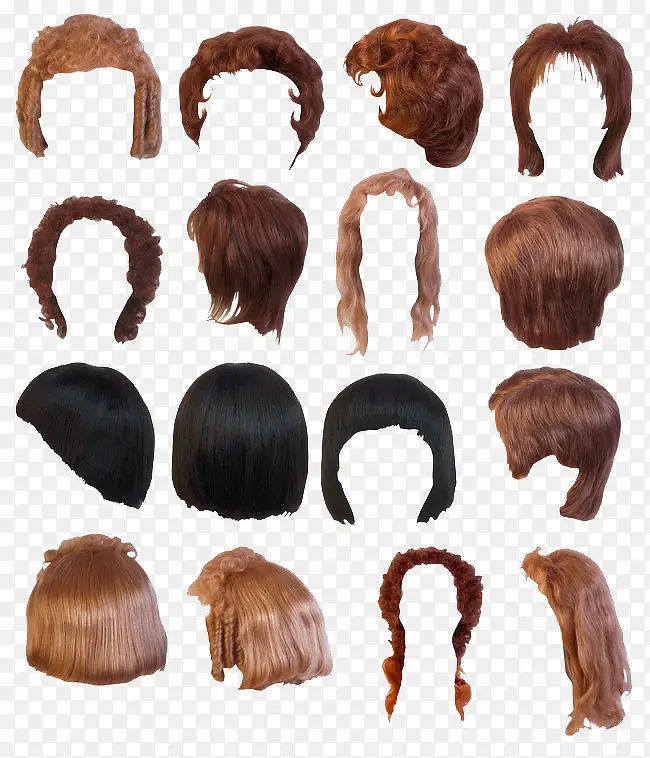 多种女性头发