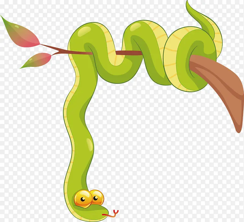 矢量绿色蛇