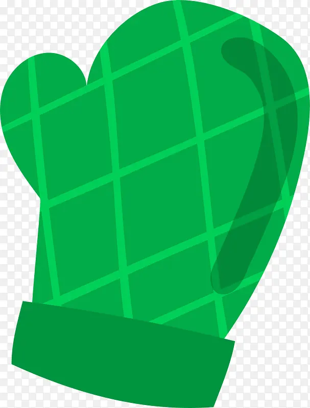 卡通绿色烧烤手套