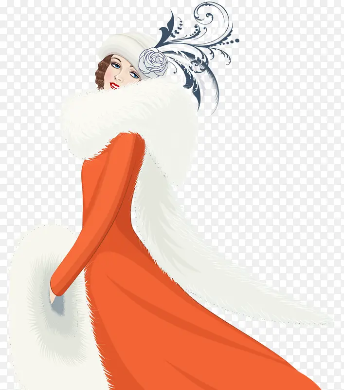 戴帽子的欧美女郎